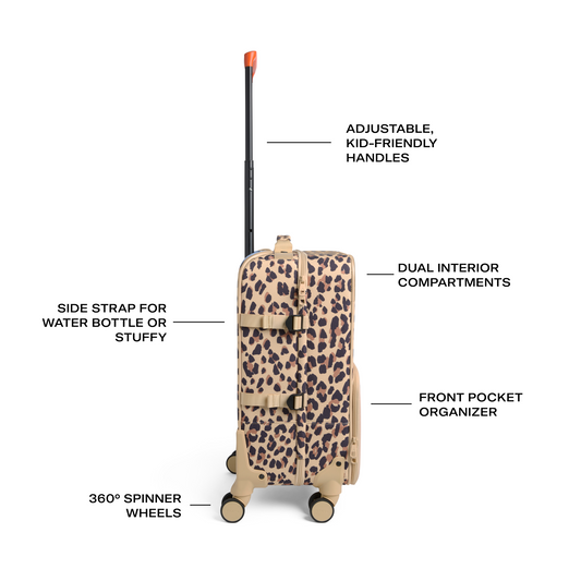 STATE Bags Logan Carry-On Suitcase Leopard Features Click to Zoom
