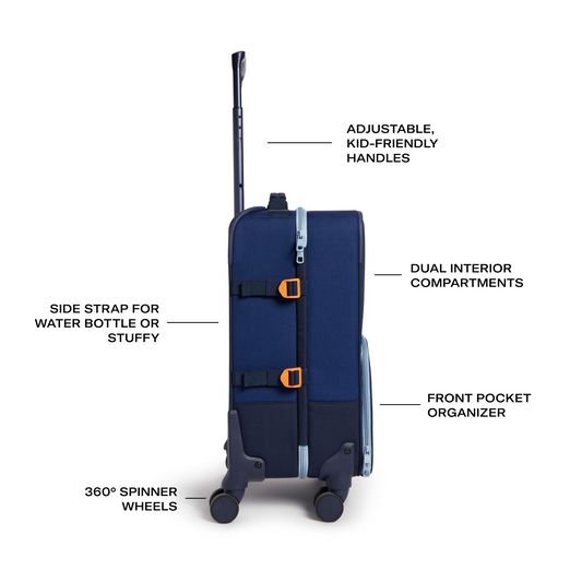 STATE Bags Logan Carry-On Suitcase Tonal Navy Features View Click to Zoom