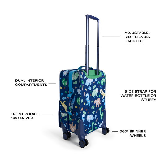 STATE Bags Logan carry-On Suitcase Dino Fossils Features Callouts Click to Zoom
