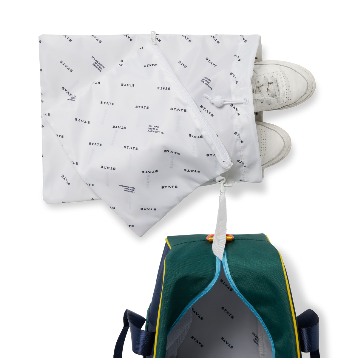 STATE Bags rockaway duffle green navy shoe pocket click to zoom