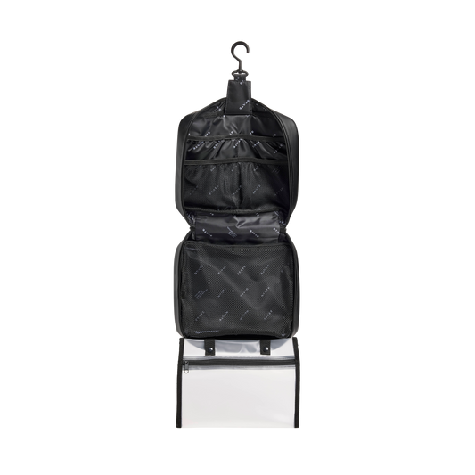 STATE bags Bensen toiletry kit large water resistant black interior view click to zoom