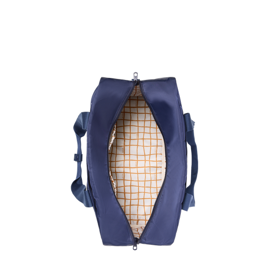STATE Bags Wellington Weekender Nylon Navy Overhead View Click to Zoom