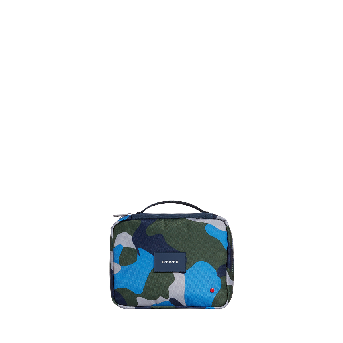 STATE bags Bensen toiletry kit printed canvas camo front view click to zoom