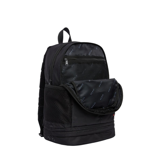 state bags Lenox with shoe pocket backpack nylon black interior front pocket view side angle click to zoom