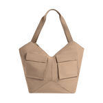 STATE Bags Beverly Tote Crinkled Nylon Affogato Front View Click to Zoom