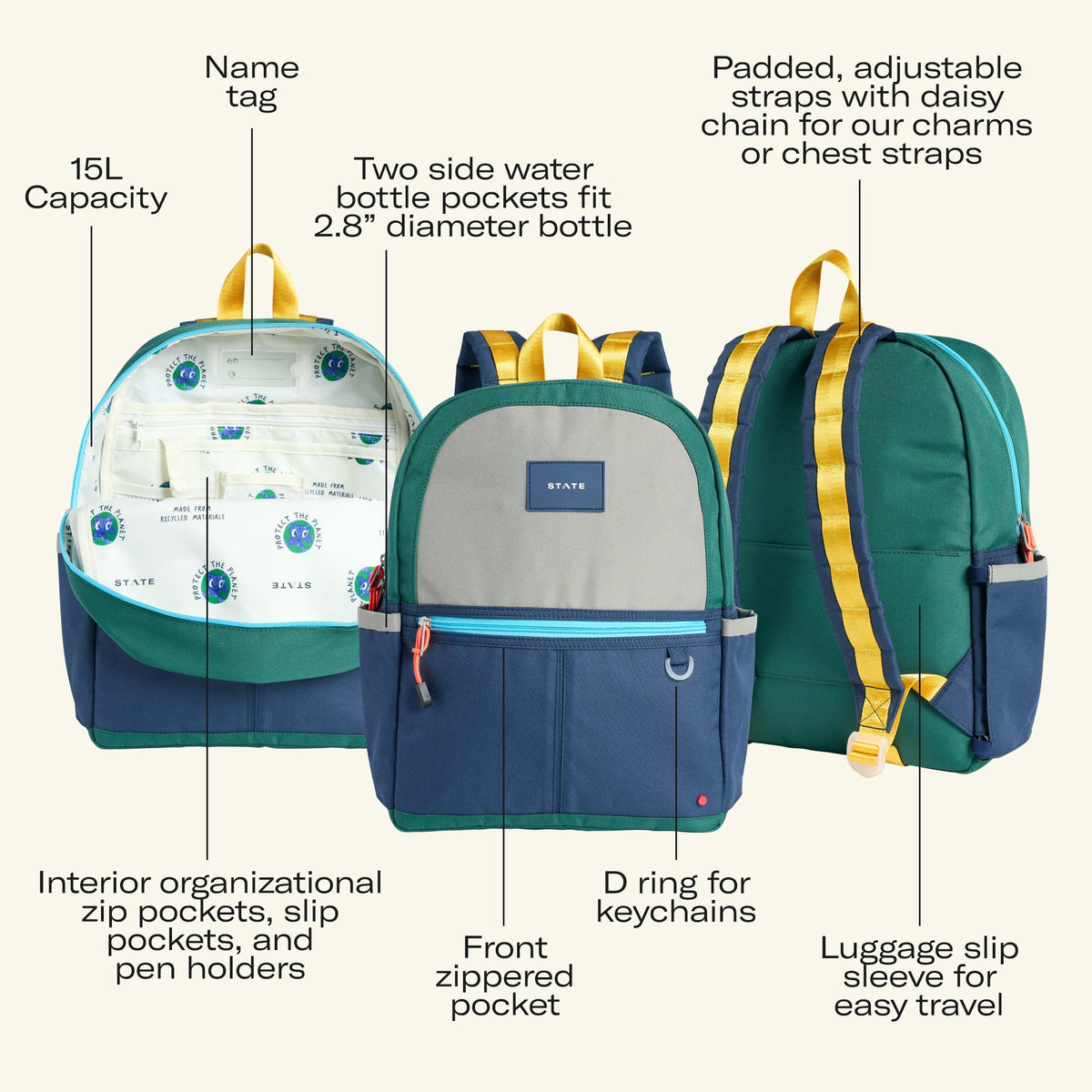 STATE Bags Kane Backpack Features