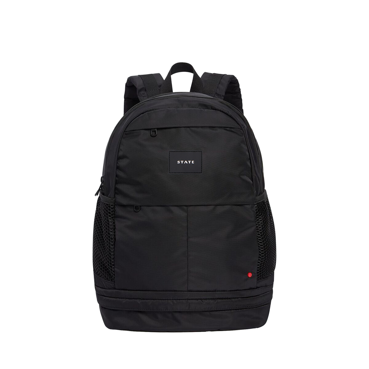 state bags Lenox with shoe pocket backpack nylon black front view click to zoom