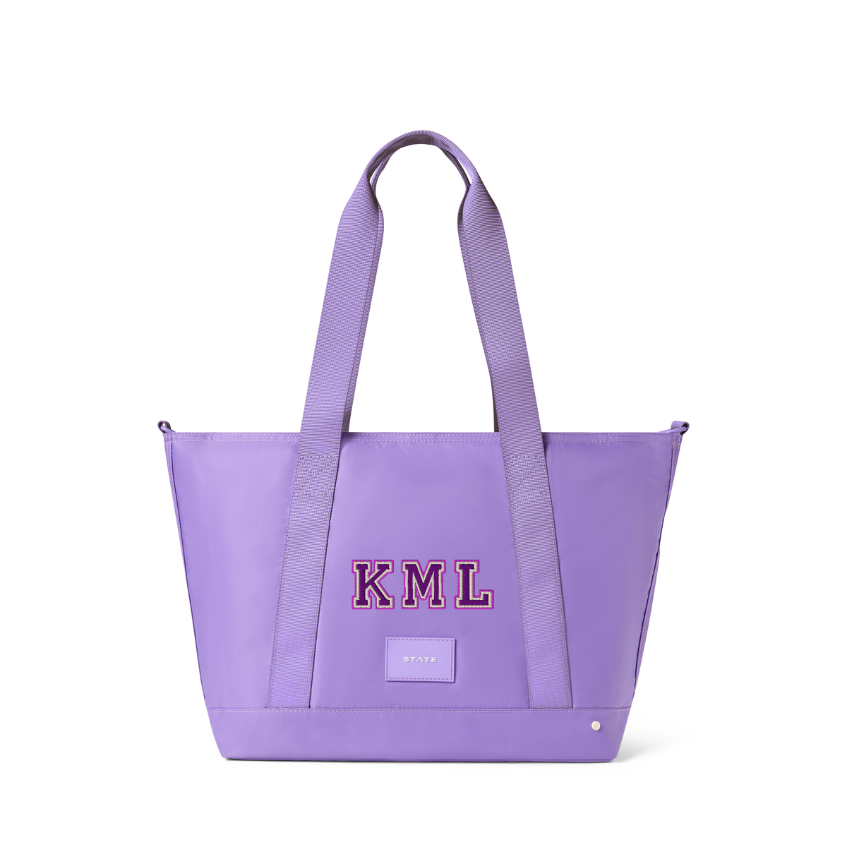 STATE Bags Graham Tote Purple Front View Personalized Click to Zoom