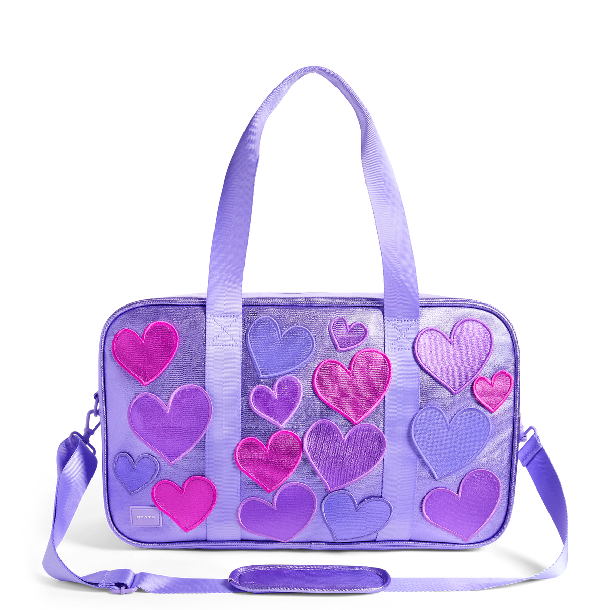 STATE Bags Rockaway Duffle 3d Hearts Front View Click to Zoom