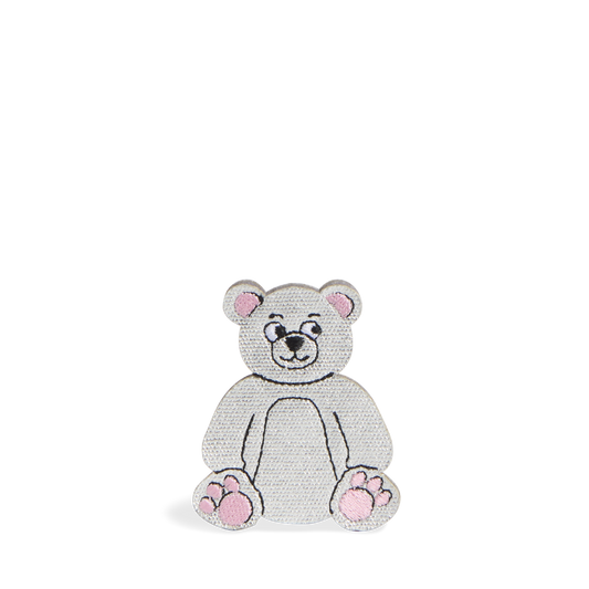 STATE bags Bear Charm Polyester Canvas grey front view click to zoom