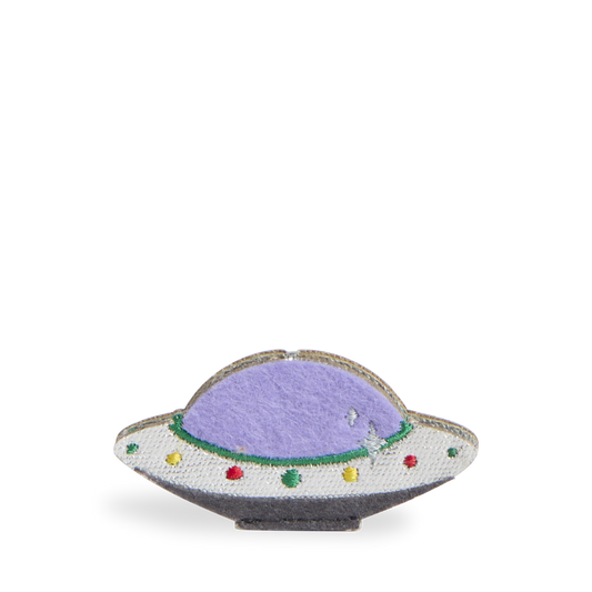 state bags UFO charm polyester canvas grey front view click to zoom