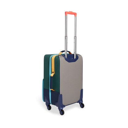 state bags Logan suitcase polyester green/navy back view side angle click to zoom