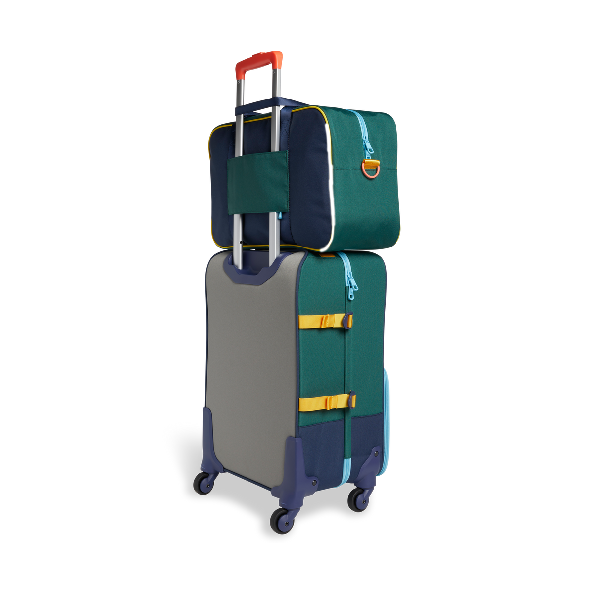 state bags rockaway duffle bag polyester canvas green/navy on luggage click to zoom