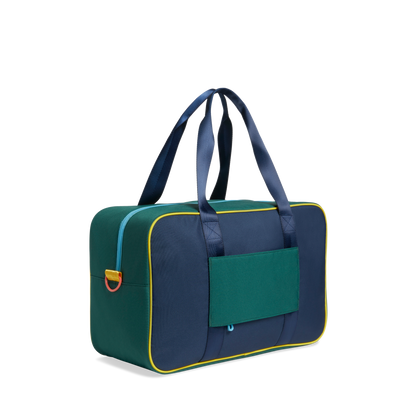 state bags rockaway duffle bag polyester canvas green/navy back view click to zoom