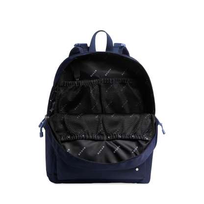 state bags lorimer diaper bag backpack nylon navy interior front view click to zoom
