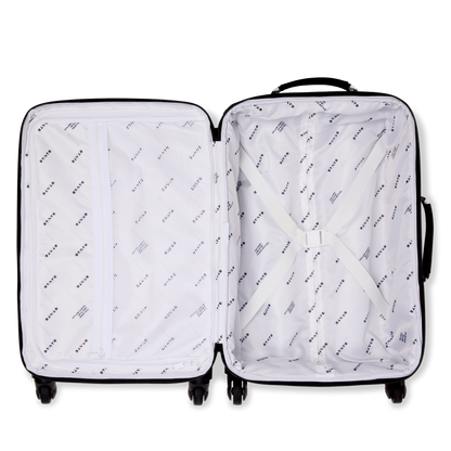 STATE Bags Logan Suitcase Printed Canvas Bolt Interior Overhead View Click to Zoom