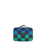 State bags rodgers lunchbox recycled poly canvas checkerboard blue front view click to zoom