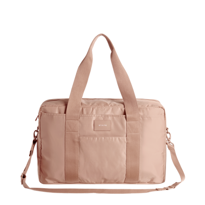 STATE Bags Wellington Weekender Latte Front View Click to Zoom