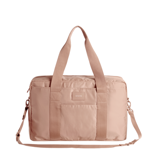 STATE Bags Wellington Weekender Latte Front View Click to Zoom