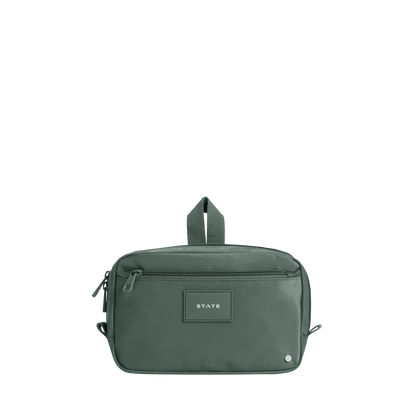 STATE Bags Hart Dopp Kit Olive Front View Click to Zoom