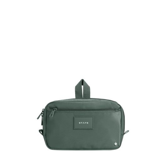 STATE Bags Hart Dopp Kit Olive Front View Click to Zoom