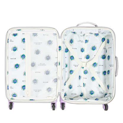 State Bags Logan Suitcase Metallic Fuzzy Hearts Interior View Click to Zoom