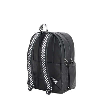 state bags kane kids double pocket backpack coated canvas fuzzy bolt back view side angle click to zoom