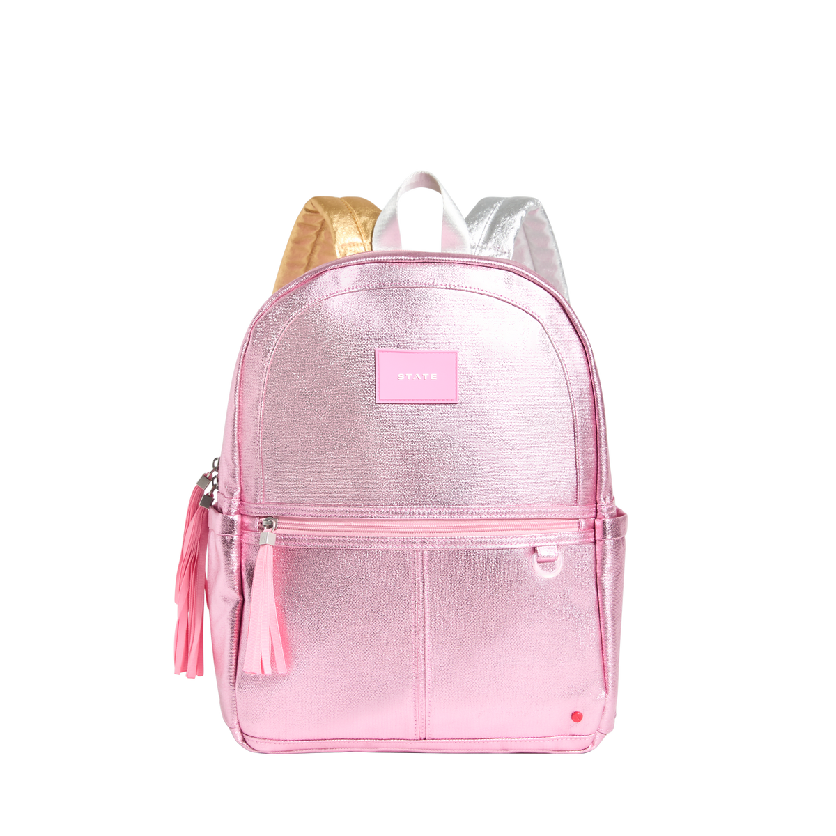 STATE Bags Kane Kids Travel Pink/Silver Front VIew Click to Zoom