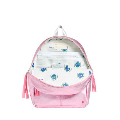 STATE Bags Kane Kids Travel Pink/Silver Interior VIew Click to Zoom