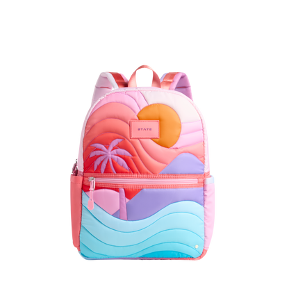 STATE Bags Kane Kids Backpack Nylon Puffer Sunset Front View Click to Zoom