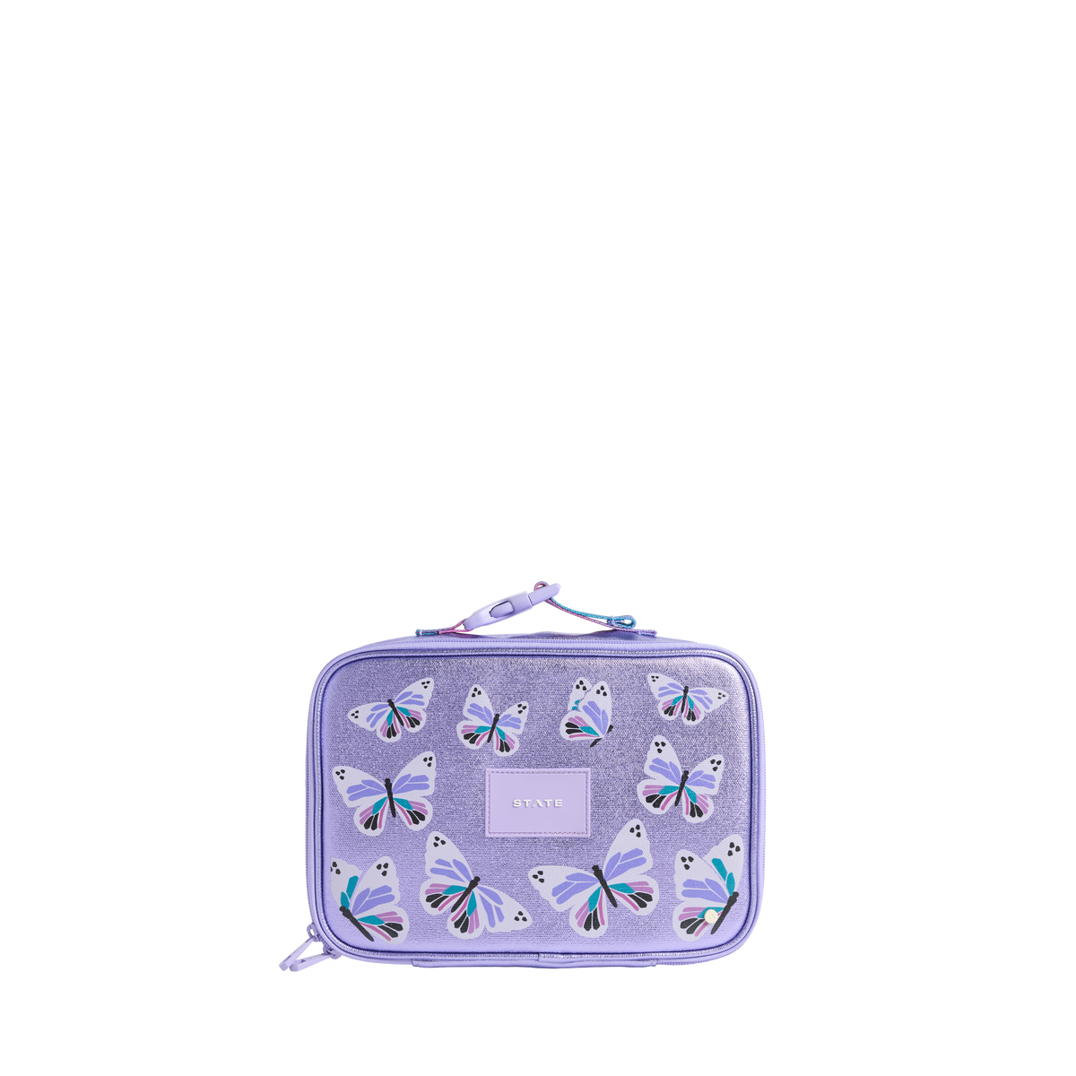 STATE Bags Rogers Lunch Box Metallic Butterfly Front View Click to Zoom
