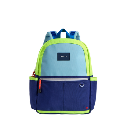 STATE Bags Kane Backpack Navy/Neon Front View Click to Zoom