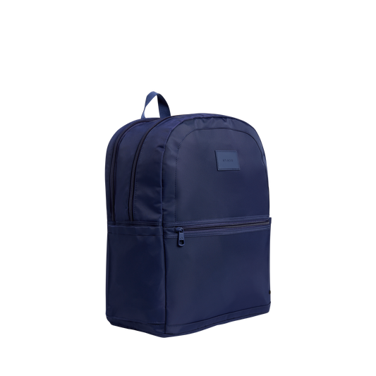 state bags Kane double pocket large backpack nylon navy side view click to zoom
