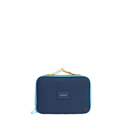 state bags rodgers lunch box polyester green/navy front view click to zoom