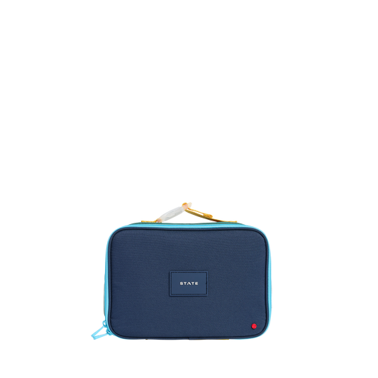 state bags rodgers lunch box polyester green/navy front view click to zoom