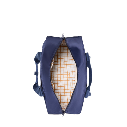 STATE Bags Wellington Weekender Nylon Navy Overhead View Click to Zoom