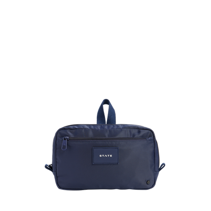 STATE Bags Hart Toiletry Kit Nylon Navy Front View Click to Zoom