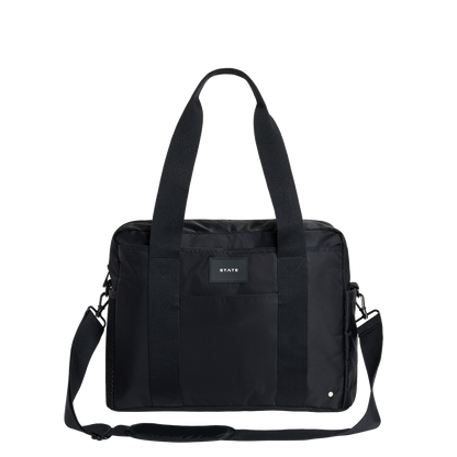 STATE Bags Jordan Diaper Tote Nylon Black Front View Click to Zoom