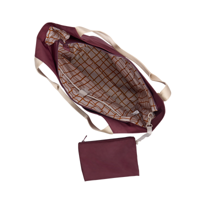 STATE Bags Beverly Tote Burgundy Overhead Interior View Click to Zoom