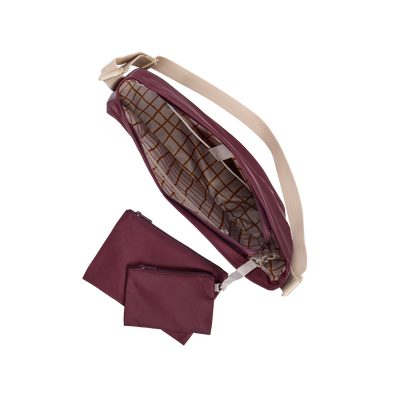 STATE Bags Luna Crossbody Burgundy Overhead Interior View Click to Zoom