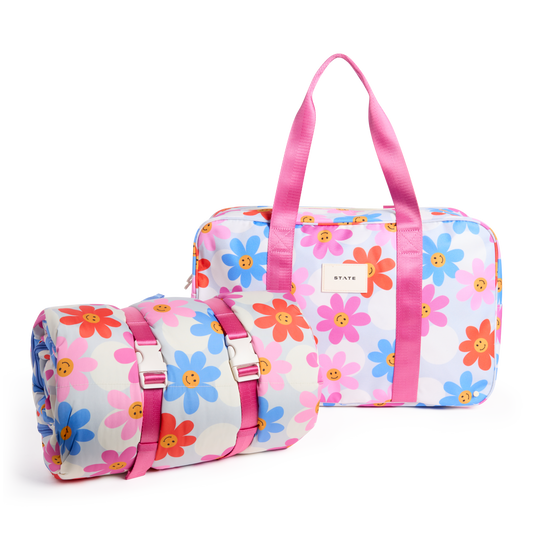 STATE Bags Redwood Sleeping Bag and Rockaway Daises Front View Click to Zoom