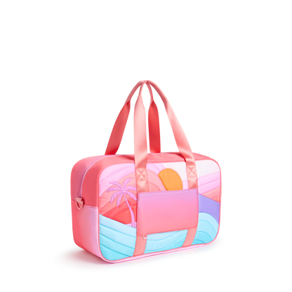 STATE Bags Rockaway Duffle Nylon Puffer Sunset Back View Click to Zoom