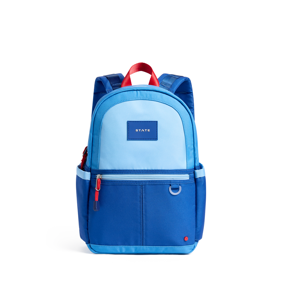 STATE Bags Kane Mini Backpack Blue/Light Blue Colorblock Front View Click to Zoom