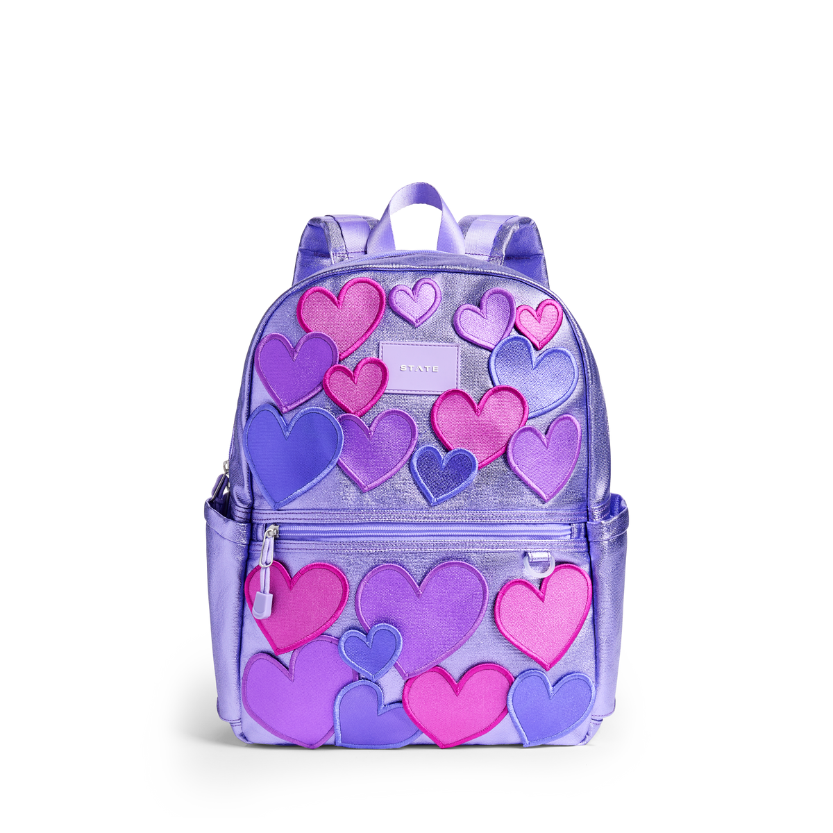 STATE Bags Kane Backpack 3D Hearts Front View Click to Zoom