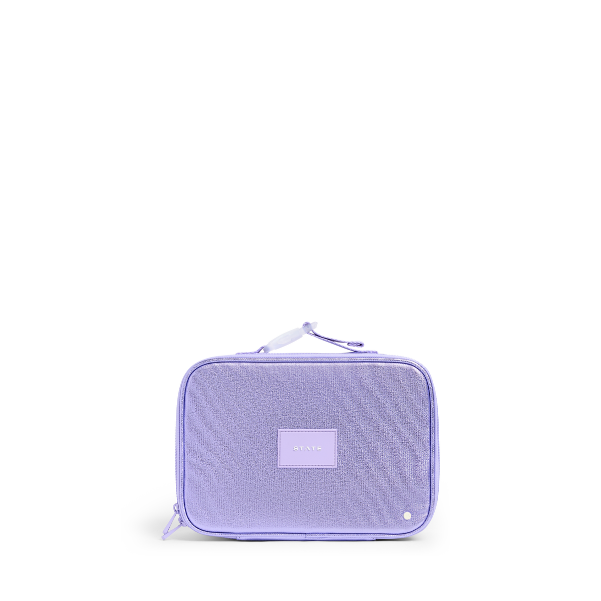 STATE Bags Rodgers Lunch Box Lilac Metallic Front View Click to Zoom