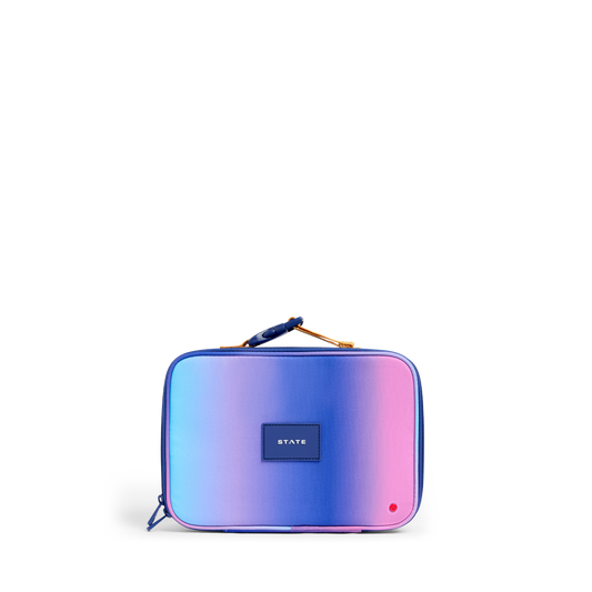 STATE Bags Rodgers Lunch Box Blue/Pink Gradient Front View Click to Zoom