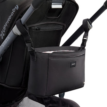 STATE Bags Stroller Organizer Black on Stroller Front View Click to Zoom
