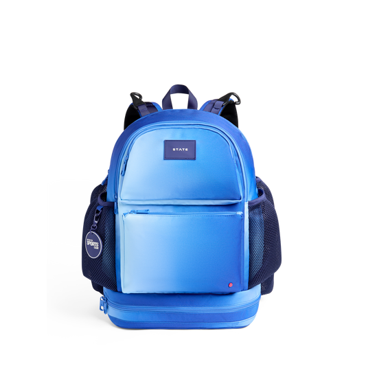 STATE Bags Shea Baseball Backpack Blue Gradient Front View Click to Zoom