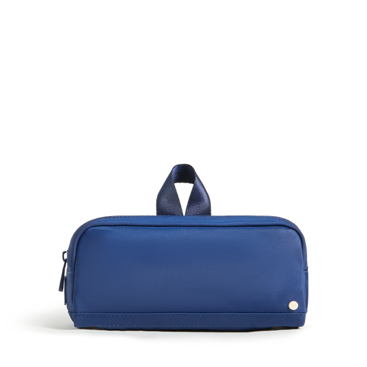 STATE Bags Clinton Pencil Case Metallic Navy Front View Click to Zoom