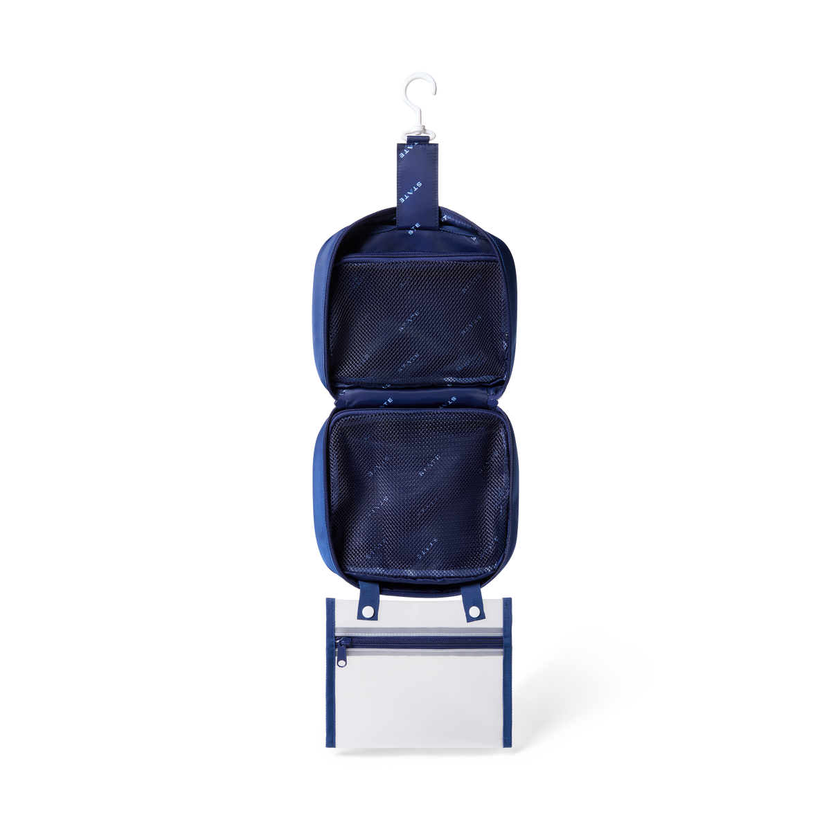 STATE Bags Bensen Toiletry Kit Navy Interior View Click to Zoom